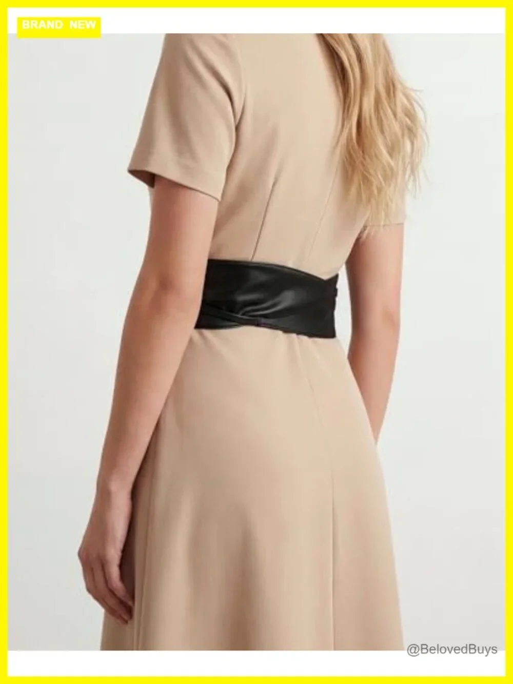 Faux Leather Obi Self Tie Belt - Cinch Waist